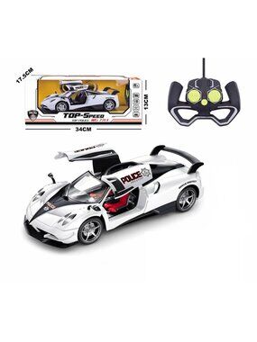 1:18 Scale Police Supercar Remote Control Car with Gullwing Doors